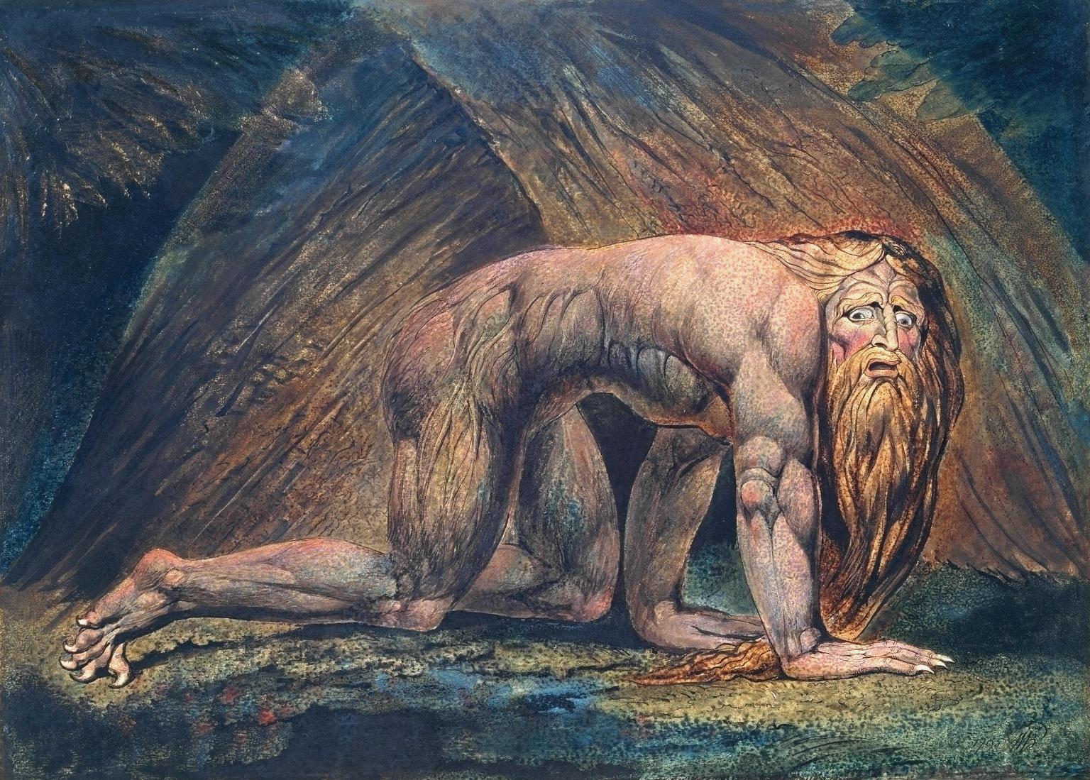 Nebuchadnezzar 1795-c. 1805 by William Blake 1757-1827