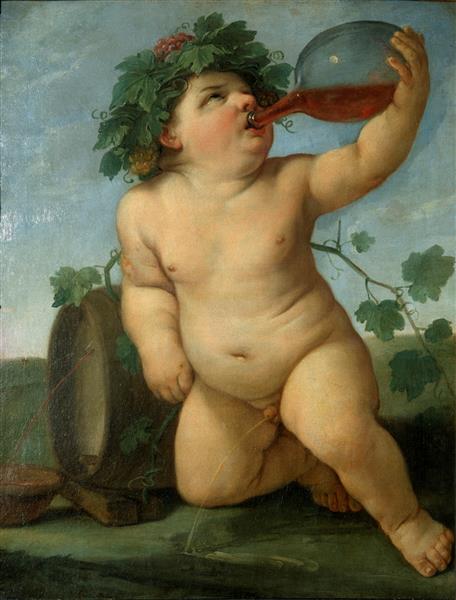 Guido Reni - “El pequeño Baco” (1637-1638, óleo sobre lienzo, 72 x 56 cm, Gemäldegalerie Alte Meister, Dresde)